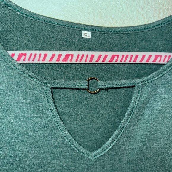 Women's Green T-Shirt Top Size 5x - Picture 4 of 4
